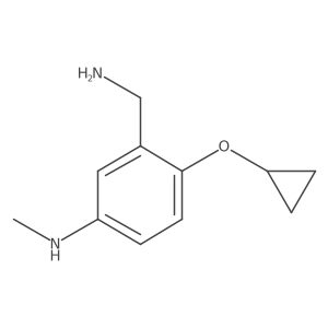 3-(Aminomethyl)-4-cyclopropoxy-N-methylaniline结构式