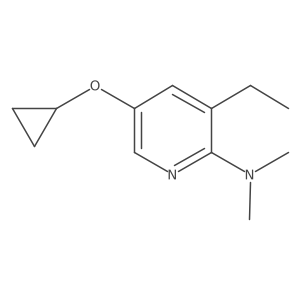 5-Cyclopropoxy-3-ethyl-N,N-dimethylpyridin-2-amine结构式
