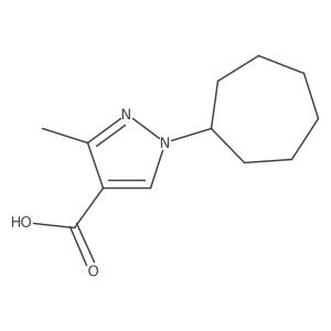 1-Cycloheptyl-3-methyl-1h-pyrazole-4-carboxylic acid Structure