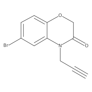 6-bromo-4-(prop-2-yn-1-yl)-3,4-dihydro-2H-1,4-benzoxazin-3-one结构式