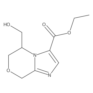 8H-Imidazo[2,1-c][1,4]oxazine-3-carboxylic acid, 5,6-dihydro-5-(hydroxymethyl)-, ethyl ester结构式