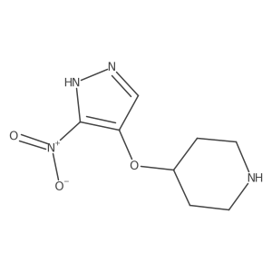 4-[(3-nitro-1H-pyrazol-4-yl)oxy]piperidine结构式