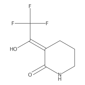 3-(2,2,2-Trifluoro-1-hydroxyethylidene)piperidin-2-one结构式