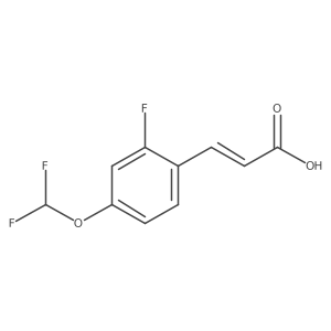 3-(4-(Difluoromethoxy)-2-fluorophenyl)acrylic acid Structure