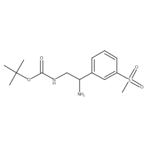 tert-butyl N-[2-amino-2-(3-methanesulfonylphenyl)ethyl]carbamate Structure