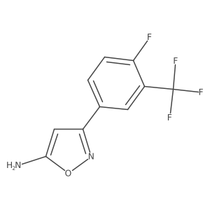3-(4-Fluoro-3-(trifluoromethyl)phenyl)isoxazol-5-amine Structure