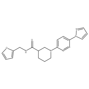 1-(6-(1H-pyrazol-1-yl)pyridazin-3-yl)-N-(furan-2-ylmethyl)piperidine-3-carboxamide Structure