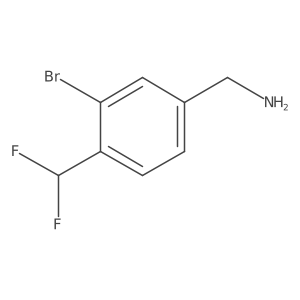 3-Bromo-4-difluoromethyl-benzylamine结构式