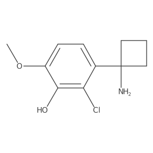 Phenol, 3-(1-aminocyclobutyl)-2-chloro-6-methoxy-结构式