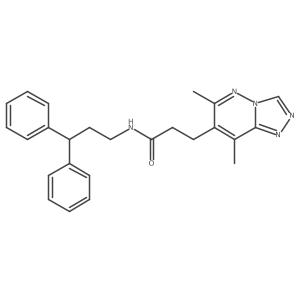 3-(6,8-dimethyl[1,2,4]triazolo[4,3-b]pyridazin-7-yl)-N-(3,3-diphenylpropyl)propanamide结构式