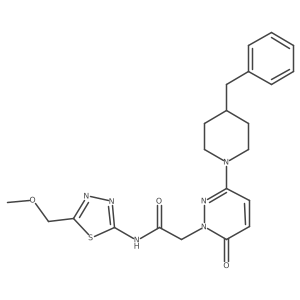 2-(3-(4-benzylpiperidin-1-yl)-6-oxopyridazin-1(6H)-yl)-N-(5-(methoxymethyl)-1,3,4-thiadiazol-2-yl)acetamide结构式