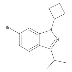 6-Bromo-1-cyclobutyl-3-propan-2-ylindazole结构式