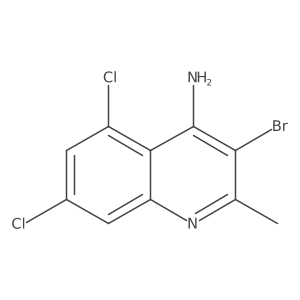 4-Amino-3-bromo-5,7-dichloro-2-methylquinoline Structure