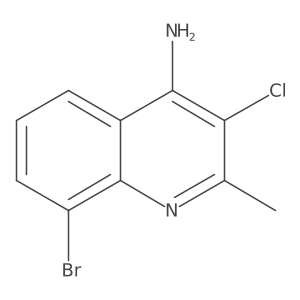 4-Amino-8-bromo-3-chloro-2-methylquinoline结构式