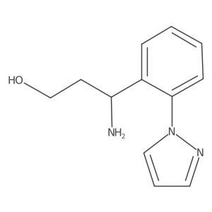 3-amino-3-[2-(1H-pyrazol-1-yl)phenyl]propan-1-ol结构式