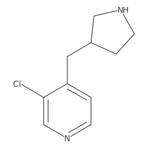 3-Chloro-4-[(pyrrolidin-3-yl)methyl]pyridine Structure