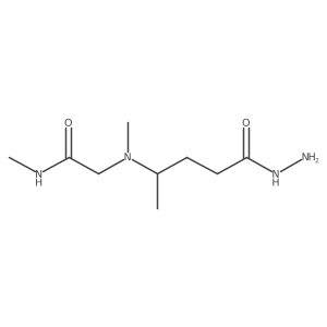 Pentanoic acid, 4-[methyl[2-(methylamino)-2-oxoethyl]amino]-, hydrazide结构式