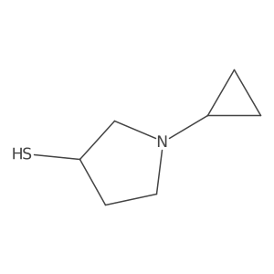 1-Cyclopropylpyrrolidine-3-thiol结构式