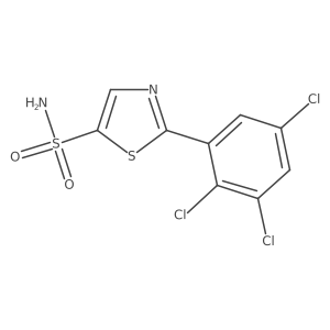 2-(2,3,5-Trichlorophenyl)thiazole-5-sulfonamide Structure