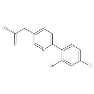2-(2,4-Dichlorophenyl)pyridine-5-acetic acid Structure