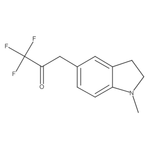 1,1,1-trifluoro-3-(1-methyl-2,3-dihydro-1H-indol-5-yl)propan-2-one结构式