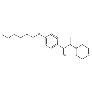 1-Piperazineethanol, I+/--[4-(hexyloxy)phenyl]-I(2)-methyl- Structure
