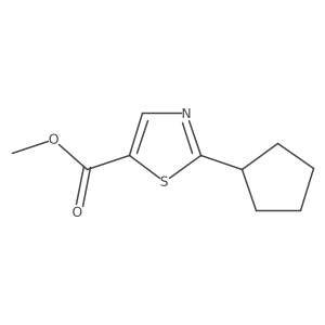 Methyl 2-cyclopentylthiazole-5-carboxylate结构式