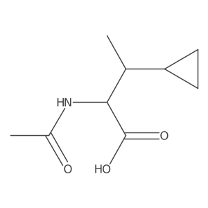 3-Cyclopropyl-2-acetamidobutanoic acid结构式