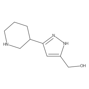 (3-(piperidin-3-yl)-1H-pyrazol-5-yl)methanol结构式