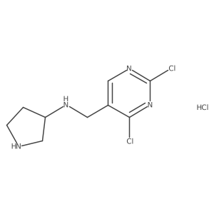 (2,4-Dichloro-pyrimidin-5-ylmethyl)-(S)-pyrrolidin-3-yl-amine hydrochloride结构式