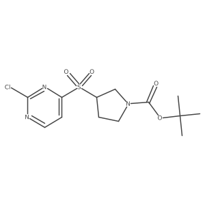 (R)-tert-butyl 3-((2-chloropyrimidin-4-yl)sulfonyl)pyrrolidine-1-carboxylate Structure