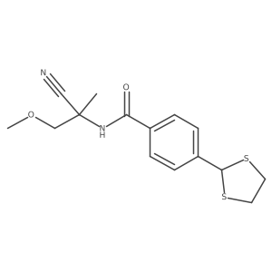 N-(1-cyano-2-methoxy-1-methylethyl)-4-(1,3-dithiolan-2-yl)benzamide结构式