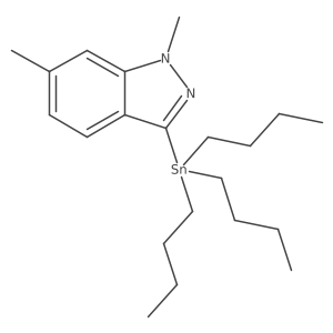 1,6-Dimethyl-3-(tributylstannyl)-1H-indazole Structure
