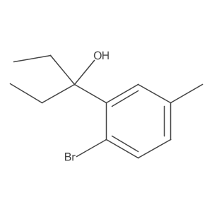 3-(2-Bromo-5-methylphenyl)pentan-3-ol结构式