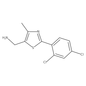 (2-(2,4-Dichlorophenyl)-4-methylthiazol-5-yl)methanamine结构式