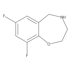 7,9-Difluoro-2,3,4,5-tetrahydrobenzo[f][1,4]oxazepine结构式