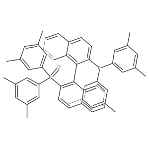 ((1R)-2'-(Bis(3,5-dimethylphenyl)phosphanyl)-[1,1'-binaphthalen]-2-yl)bis(3,5-dimethylphenyl)phosphine oxide结构式