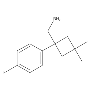 (1-(4-Fluorophenyl)-3,3-dimethylcyclobutyl)methanamine结构式