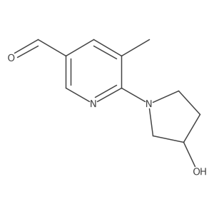 6-(3-Hydroxypyrrolidin-1-YL)-5-methylpyridine-3-carbaldehyde结构式