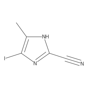 5-Iodo-4-methyl-1H-imidazole-2-carbonitrile结构式
