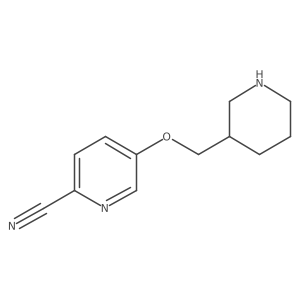 5-[(Piperidin-3-yl)methoxy]pyridine-2-carbonitrile结构式