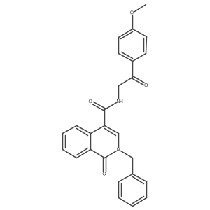 2-benzyl-N-[2-(4-methoxyphenyl)-2-oxoethyl]-1-oxo-1,2-dihydroisoquinoline-4-carboxamide结构式