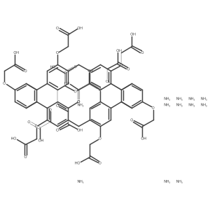 Azane;2-[[9,14,19,24,29,31,33,35,37,39,41-undecakis(carboxymethoxy)-4-heptacyclo[26.2.2.23,6.28,11.213,16.218,21.223,26]dotetraconta-1(30),3(42),4,6(41),8(40),9,11(39),13(38),14,16(37),18,20,23,25,28,31,33,35-octadecaenyl]oxy]acetic acid结构式