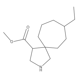Methyl 8-ethyl-2-azaspiro[4.6]undecane-4-carboxylate结构式
