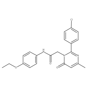 2-[2-(4-Chlorophenyl)-4-methyl-6-oxo-1,6-dihydropyrimidin-1-YL]-N-(4-ethoxyphenyl)acetamide结构式