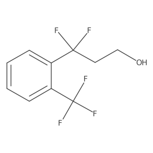 3,3-Difluoro-3-[2-(trifluoromethyl)phenyl]propan-1-ol结构式