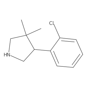 4-(2-Chlorophenyl)-3,3-dimethylpyrrolidine Structure