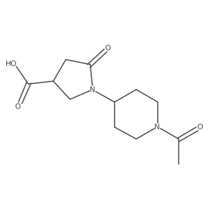 1-(1-Acetylpiperidin-4-yl)-5-oxopyrrolidine-3-carboxylic acid Structure