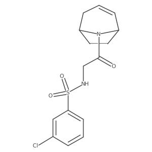 N-(2-((1R,5S)-8-azabicyclo[3.2.1]oct-2-en-8-yl)-2-oxoethyl)-3-chlorobenzenesulfonamide Structure