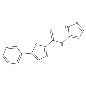 5-phenyl-N-(1H-1,2,4-triazol-5-yl)oxazole-2-carboxamide结构式